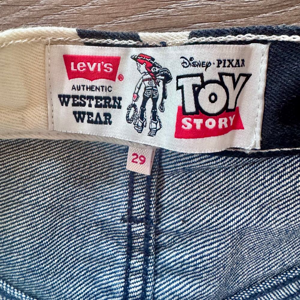 Levi’s Pixar Toy Story Jessie Western Ribcage Bell Flare Jean Women 29 Cowgirl - Picture 15 of 16